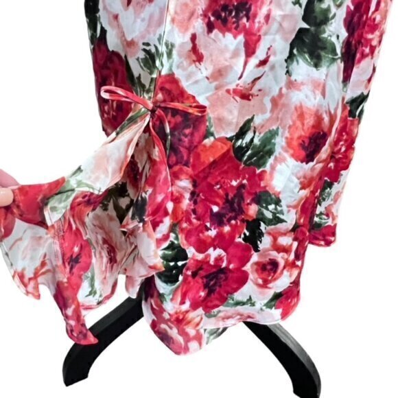 Oscar De La Renta Pink Label Slip Nightgown Small Floral Dress Ruffles VTG COA‎ - Picture 6 of 16